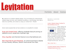 Tablet Screenshot of levitationwebsitedesign.com